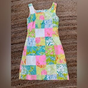 Vintage Lilly Pulitzer Size 2 Patchwork Sleeveless Dress